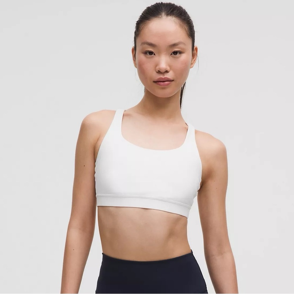 Lululemon White Energy Sports Bra